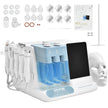 VEVOR 8 in 1 Hydrogen Oxygen Facial Machine, Professional Hydrafacial Machine for Spa, Hydro Facial Cleansing Rejuvenation Machine with 8 in LCD Screen, Microcurrent Probe, Bipolar RF Radiofrequency