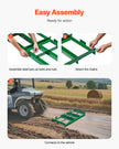 VEVOR Drag Harrow 4 ft Heavy Duty Tow Behind Drag Harrow Driveway Grader Rake