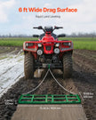 VEVOR Drag Harrow 6 ft Heavy Duty Tow Behind Drag Harrow Driveway Grader Rake