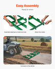 VEVOR Drag Harrow 6 ft Heavy Duty Tow Behind Drag Harrow Driveway Grader Rake