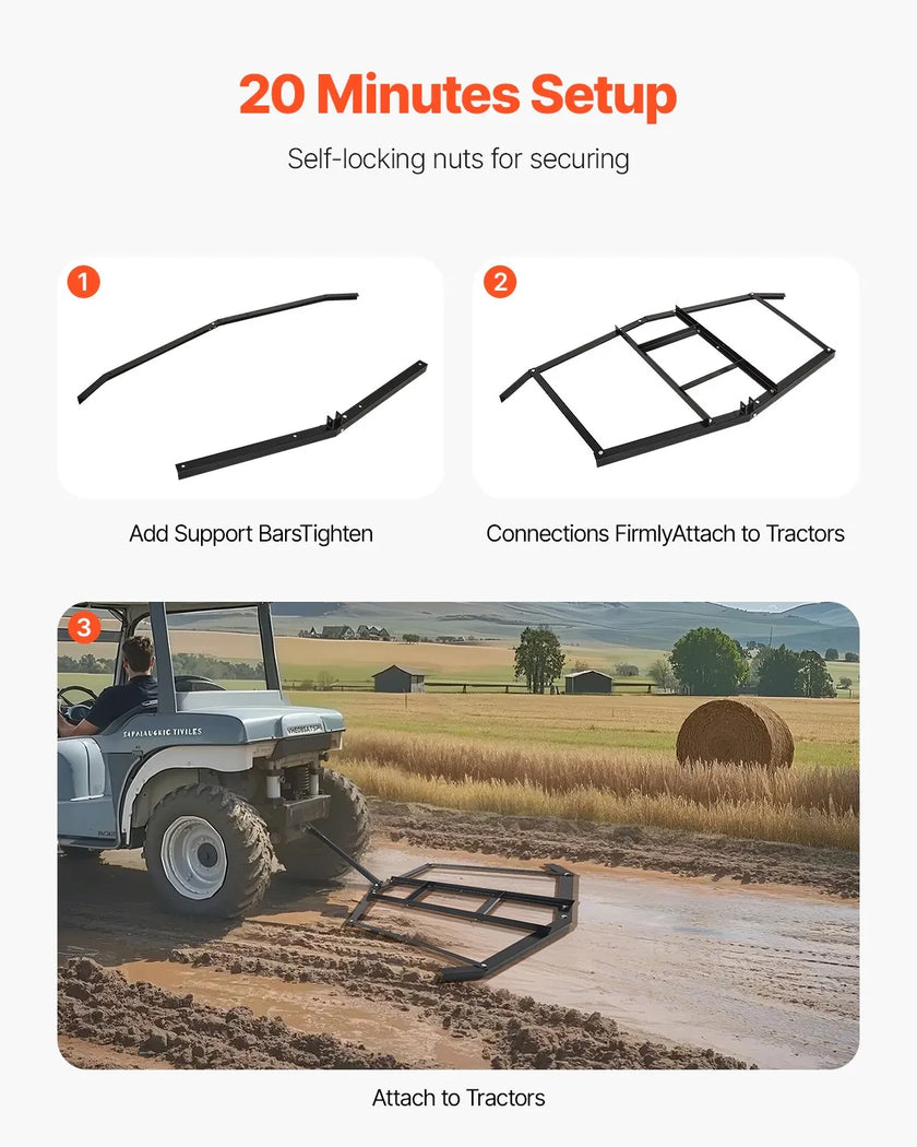 VEVOR Drag Harrow 74