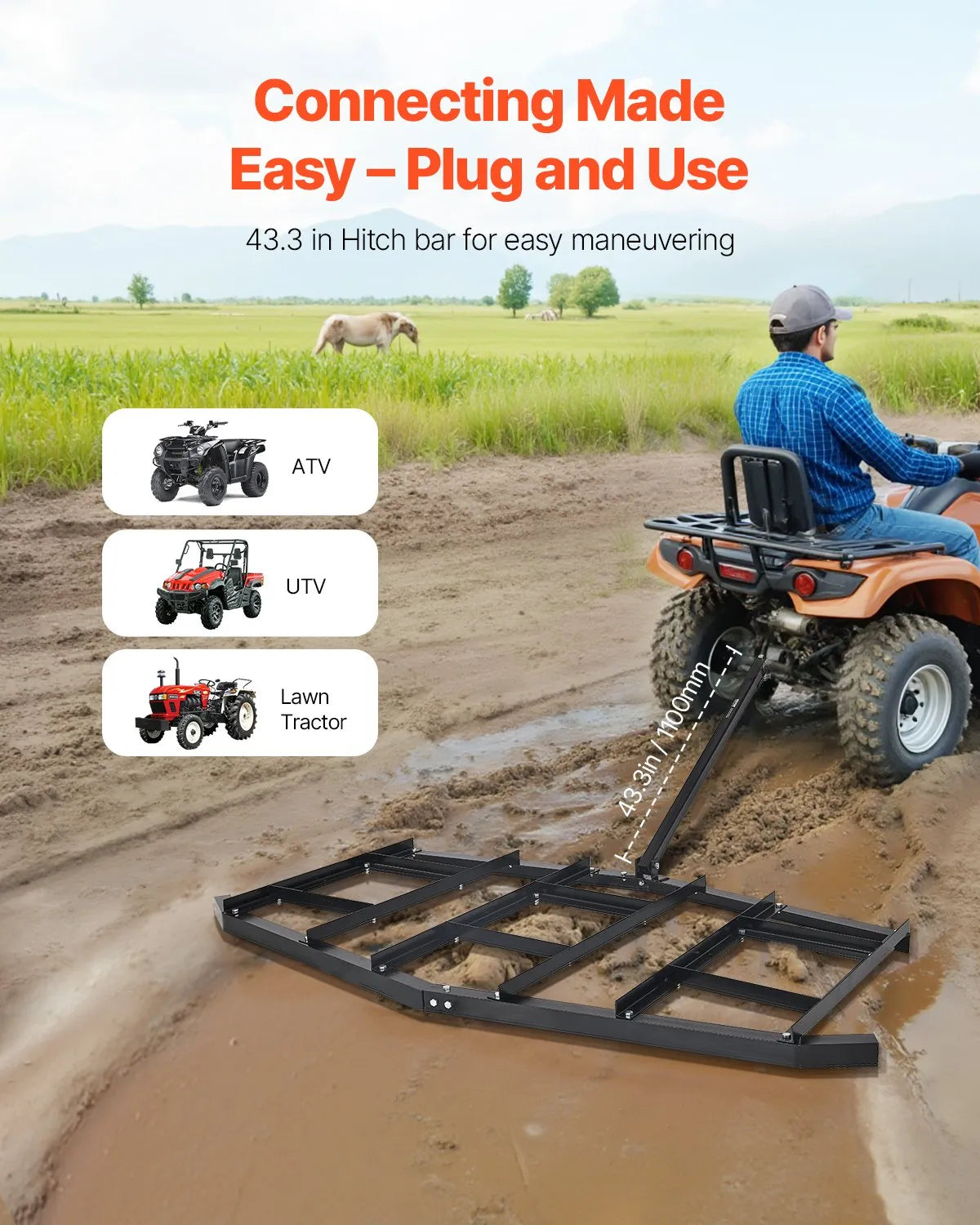 VEVOR Drag Harrow 84
