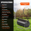 VEVOR Tow Behind Lawn Roller, 400lbs Sand/Water Filled Yard Roller, LLDPE Drum and Steel Frame Sod Roller with Easy-turn Plug, Tow Behind a Tractor or ATV for Lawn, Garden, Farm, Park, Black