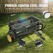VEVOR Broadcast Spreader, 100 LB Tow Behind Poly Drop Spreader with 10