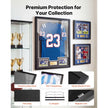 VEVOR Jersey Frame Display Case 2 Pack, 31.3 x 23.2 Inch Wooden Sports Jersey Shadow Box with UV Protection Panel, Magnetic Lock & Hanger for Baseball, Basketball, Football, Hockey & Signed Jerseys