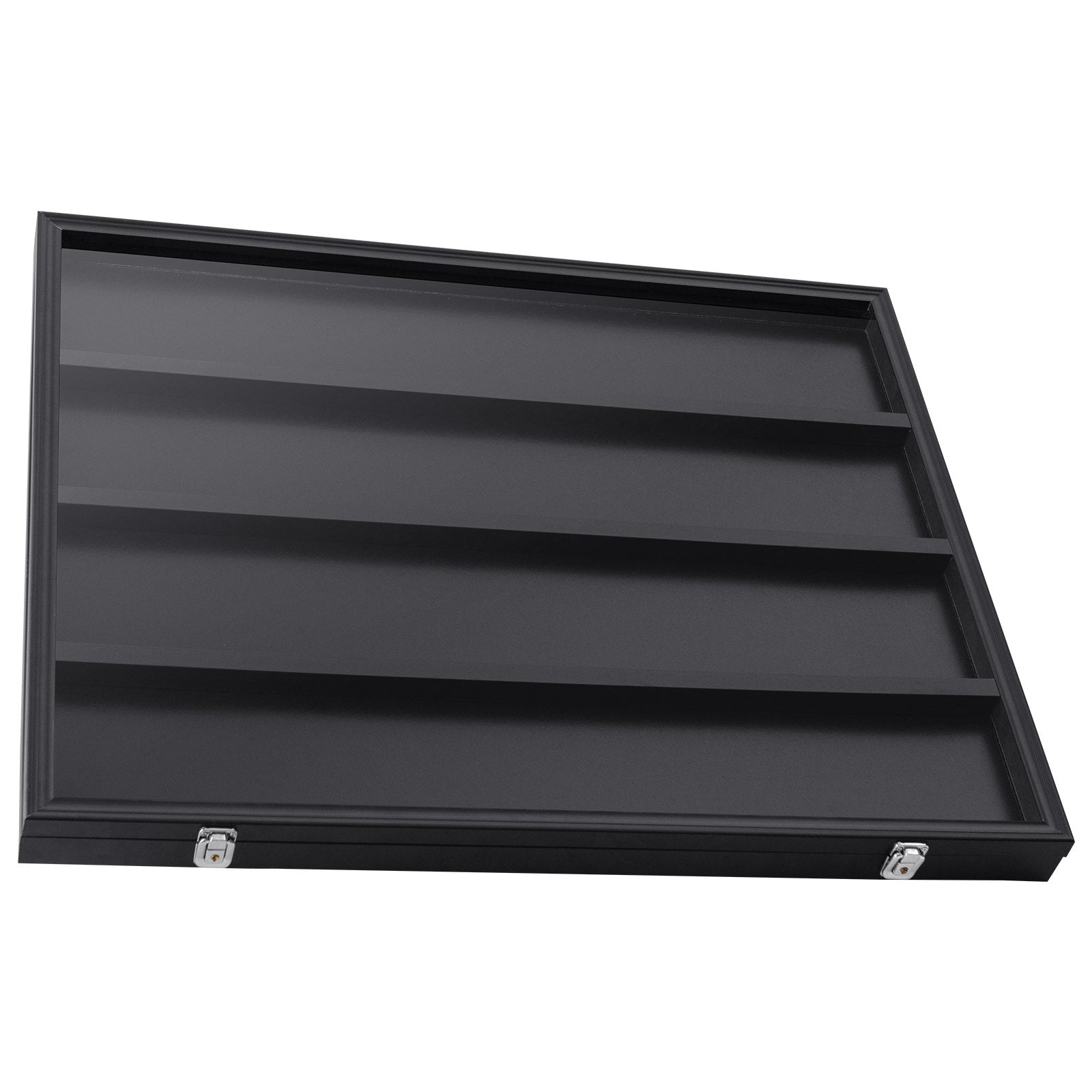 VEVOR 36 Graded Sports Card Display Case, 30.5x24.3x2.1 in, Baseball Card Display Frame with 98% UV Protection Clear View PC Glass, Lockable Wall Cabinet for Football Basketball Hockey Trading Card