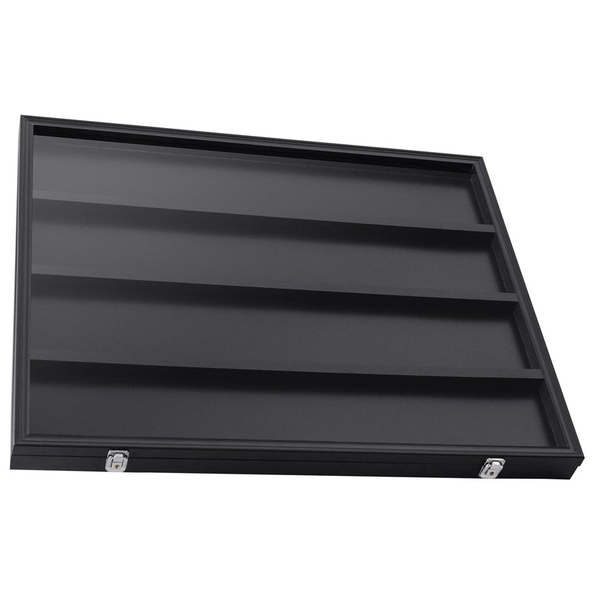 VEVOR 36 Graded Sports Card Display Case, 30.5x24.3x2.1 in, Baseball Card Display Frame with 98% UV Protection Clear View PC Glass, Lockable Wall Cabinet for Football Basketball Hockey Trading Card