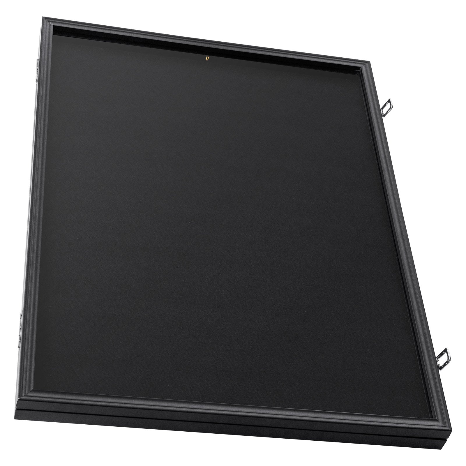 VEVOR Jersey Display Frame Case, 24 x 32 x 1.5 in, Large Lockable Sport Jersey Shadow Box with 98% UV Protection PC Glass and Hangers, for Baseball Basketball Football Hockey Shirt and Uniform, Black