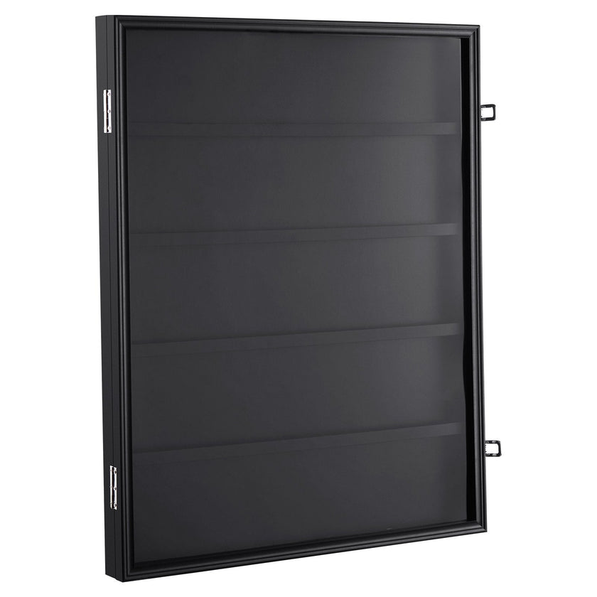 VEVOR 35 Graded Sports Card Display Case, 24.3x30.5x2.1 in, Baseball Card Display Frame with 98% UV Protection Clear View PC Glass, Lockable Wall Cabinet for Football Basketball Hockey Trading Card