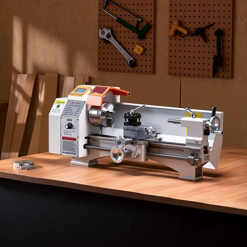 VEVOR Metal Lathe Machine 8.7 x 18 in Bench Power Metal Lathe Automatic Feed