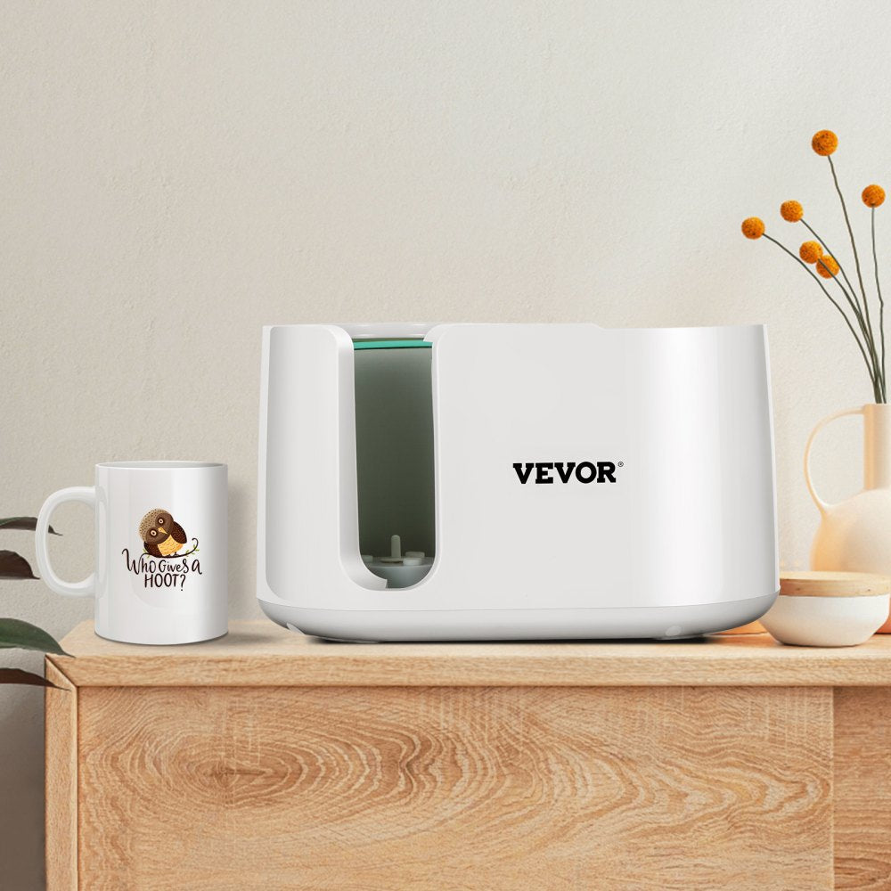 VEVOR Mug Press Machine, Automatic Mug Heat Press 11-15oz, Cup Transfer Sublimation Portable Coffee Presser with One-touch Button, Pro Easy Mug Press Machine DIY Printing as Family Friends Presents Gi