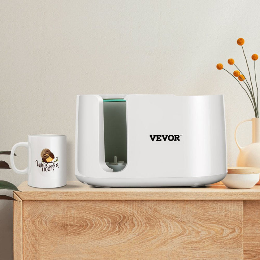 VEVOR Mug Press Machine, Automatic Mug Heat Press 11-15oz, Cup Transfer Sublimation Portable Coffee Presser with One-touch Button, Pro Easy Mug Press Machine DIY Printing as Family Friends Presents Gi