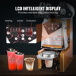 VEVOR Fully Automatic Cup Sealing Machine, 500-650 Cups/H, Cup Sealer Machine for 190 mm Tall & 90/95 mm Cup, Electric Boba Tea Sealer with Digital Control LCD Panel for Bubble Milk Tea Coffee, Gold