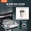 VEVOR Fully Automatic Cup Sealing Machine, 500-650 Cups/H, Cup Sealer Machine for 180 mm Tall & 90/95 mm Cup, Electric Boba Tea Sealer with Digital Control LCD Panel for Bubble Milk Tea Coffee, Black