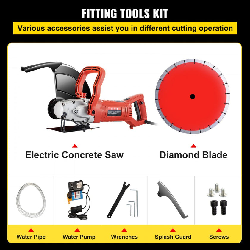 VEVOR Electric Concrete Saw, 12