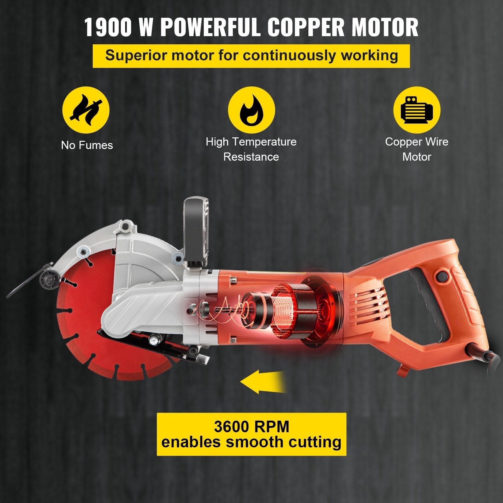 VEVOR Electric Concrete Saw, 7