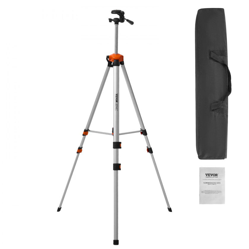 VEVOR Laser Level Tripod ¼ x 20 Thread 27.36-68.11 inch Height Adjustment