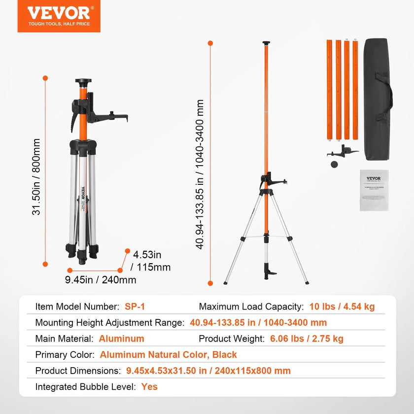 VEVOR Laser Level Tripod 1/4