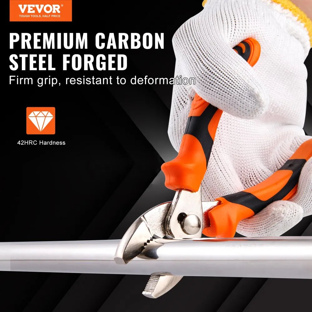VEVOR Pliers Set, 8-Piece, High Carbon Steel, 12