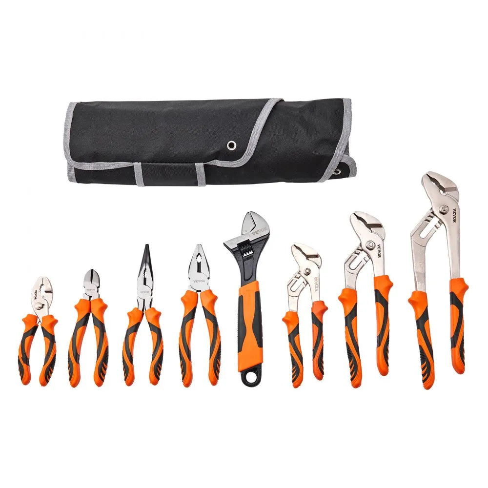 VEVOR Pliers Set, 8-Piece, High Carbon Steel, 12