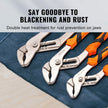 VEVOR Groove Joint Pliers Set, 3-Piece 12/10/8 inch, Heat-Treated High Carbon Steel Water Pump Pliers, Button Quick Adjustable Pliers for Home Repair, Gripping, Nuts, Bolts, Pipes, Fittings