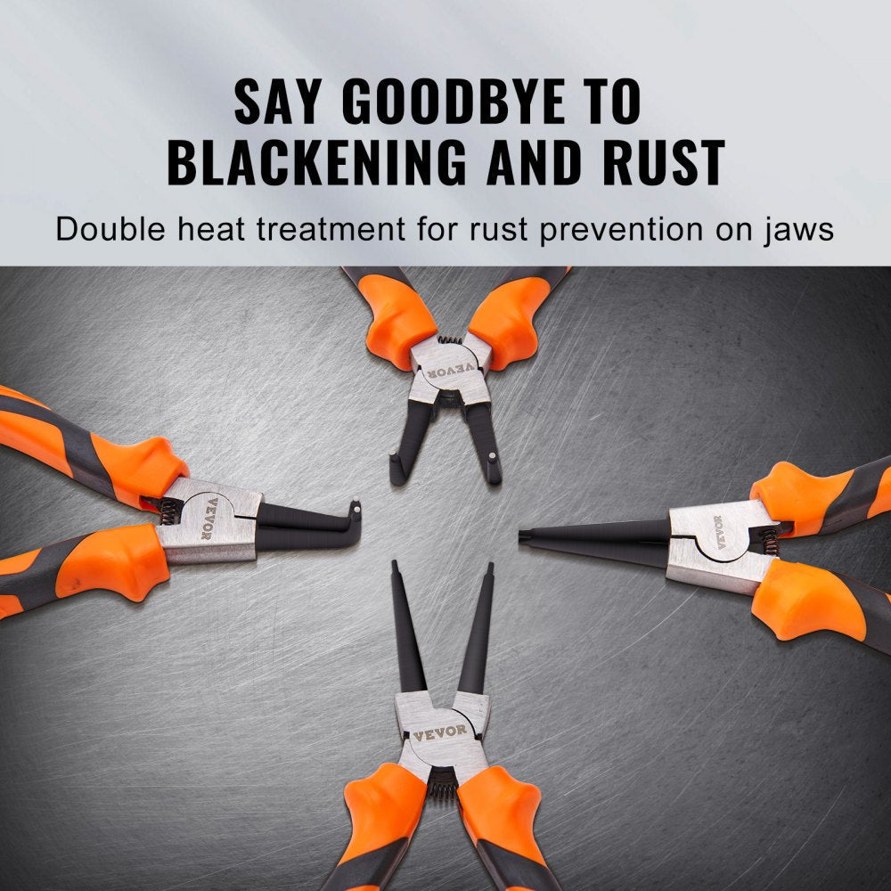 VEVOR Snap Ring Pliers Set, 4-Piece 0.07