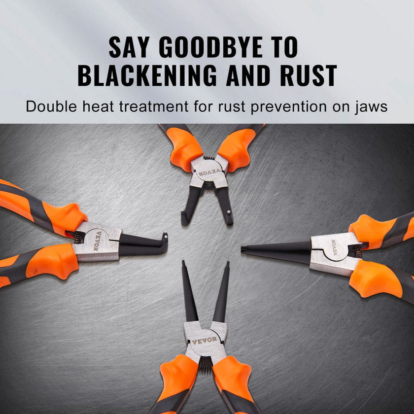 VEVOR Snap Ring Pliers Set, 4-Piece 0.07