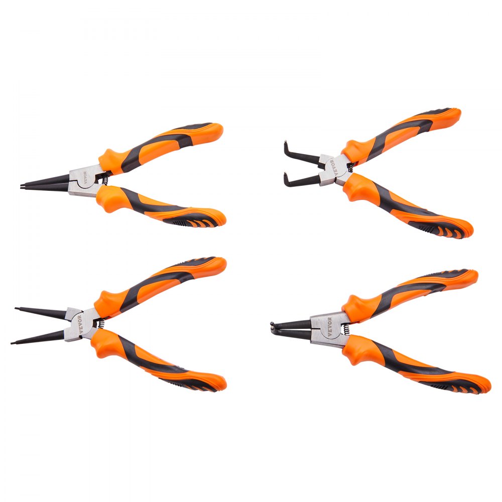 VEVOR Snap Ring Pliers Set, 4-Piece 0.07