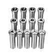 VEVOR 13 pcs Precision R8 Collet Set, 1/8'' - 7/8'', 45# Alloy Steel Mill Collet Chuck 0.0012