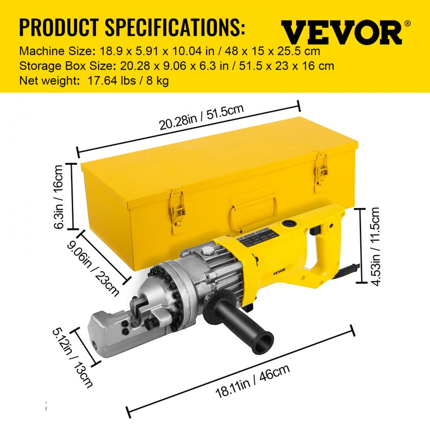 VEVOR 900W Electric Rebar Cutter 5/8