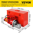 VEVOR 1250W Electric Rebar Cutter 3/4