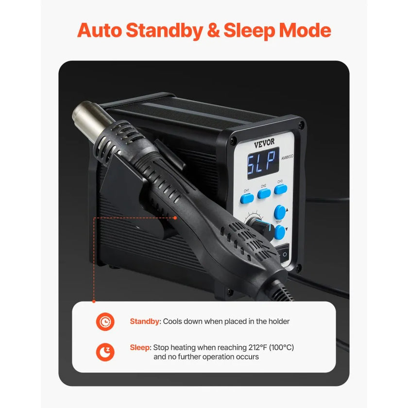 VEVOR Hot Air Rework Station 700W LED Digital SMD Rework Station 212℉-932℉
