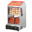 VEVOR Commercial Hot Dog Steamer 2-Tier Electric Bun Warmer 39QT Slide Doors