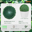 VEVOR Artificial Topiaries Boxwood Trees, 20” Tall (2 Pieces), Ball-Shape Faux Topiaries Plant, All-year Green Feaux Plant Decorative Balls for Backyard, Balcony,Garden, Wedding and Home Décor