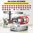 VEVOR Electric Meat Grinder, 661 Lbs/Hour 1100 W Meat Grinder Machine, 1.5 HP Electric Meat Mincer with?2?Grinding?Plates,?Sausage?Kit Set Meat Grinder Heavy Duty, Home Kitchen & Commercial Use Red