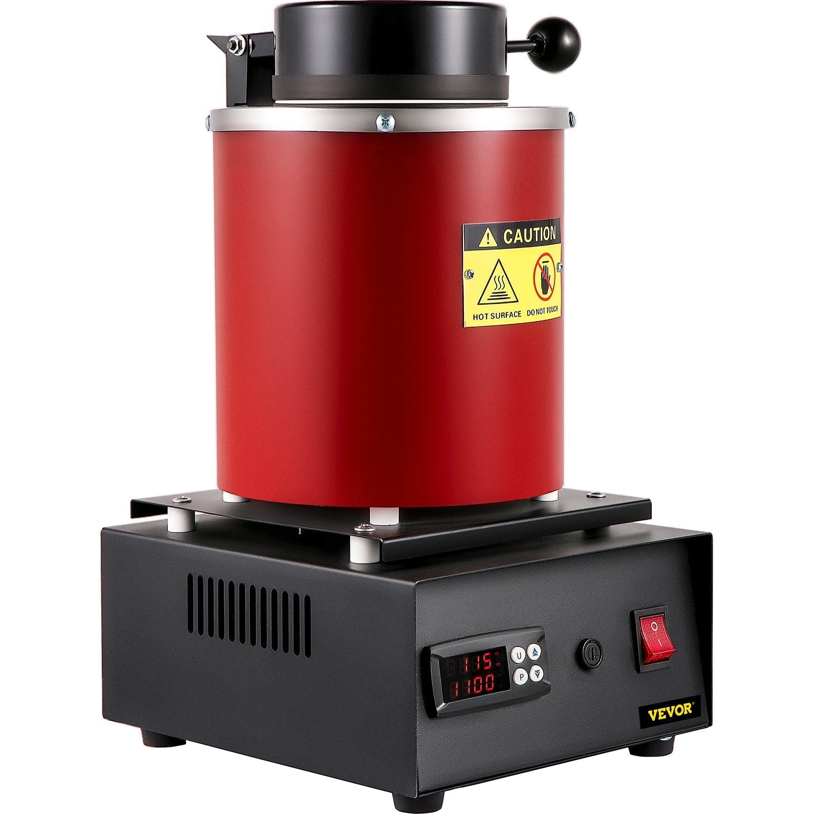 VEVOR Electric Melting Furnace, 3KG Digital Electric Melting Furnace, 1750W 1150?/2102 ? Gold Smelter Furnace W/ 1KG&3KG Graphite Crucible & Ingot Die for Processing of Melting Gold, Silver, Copper