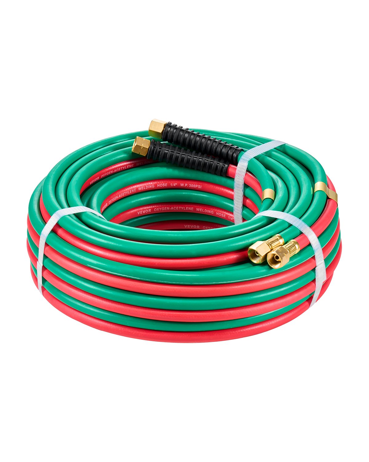 VEVOR Oxygen Acetylene Hose 1/4-Inch x 50FT Oxy Acetylene Hose R Grade 300PSI
