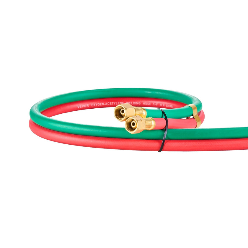 VEVOR Oxygen Acetylene Hose 1/4-Inch x 50FT Oxy Acetylene Hose R Grade 300PSI