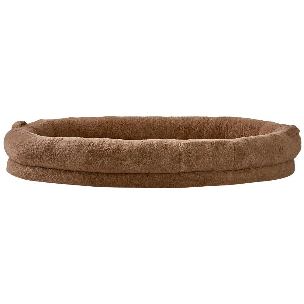 VEVOR Human Dog Bed 72x48x10in Large Human Size Dog Bed Washable Faux Rabbit Fur