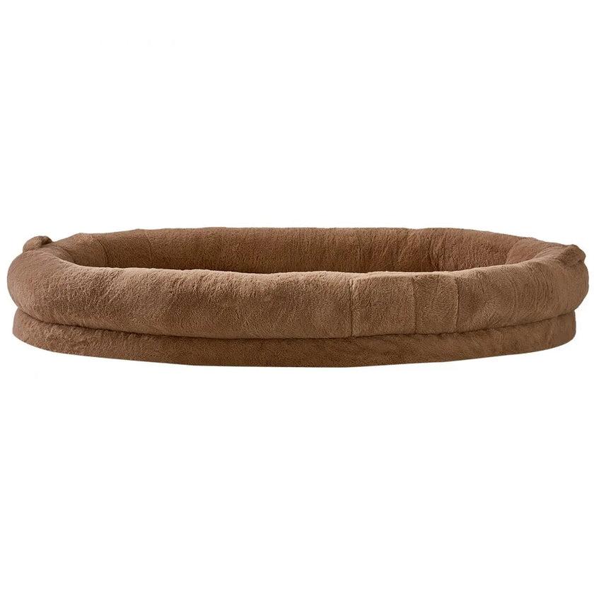 VEVOR Human Dog Bed 72x48x10in Large Human Size Dog Bed Washable Faux Rabbit Fur