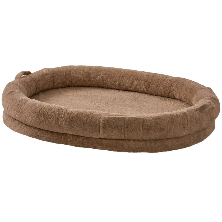 VEVOR Human Dog Bed 72x48x10in Large Human Size Dog Bed Washable Faux Rabbit Fur