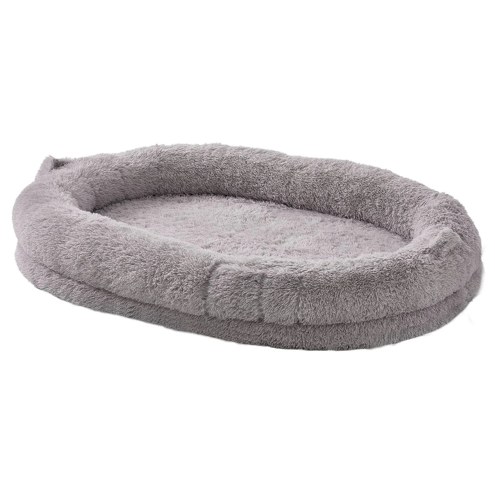 VEVOR Human Dog Bed 72x48x10in Large Human Size Dog Bean Bed Washable PV Velvet