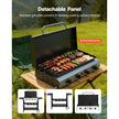 VEVOR 4 Burner Propane Gas Griddle, 29 Inch Outdoor Flat Top Grill with Lid & Wheels, 28,000 BTU BBQ Griddle Cart for Camping, Backyard Cooking & Outdoor Grilling