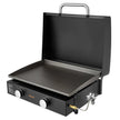 VEVOR Gas Griddle, 2 Burner Tabletop Griddle, 22 inch Portable Griddles Propane with Lid, Oil Drain Hole & Oil Collection Tray, 2 x 11000BTU Camping Flat Top Grill for Outdoor Cooking, Tailgating