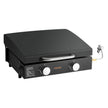 VEVOR Gas Griddle, 2 Burner Tabletop Griddle, 22 inch Portable Griddles Propane with Lid, Oil Drain Hole & Oil Collection Tray, 2 x 11000BTU Camping Flat Top Grill for Outdoor Cooking, Tailgating