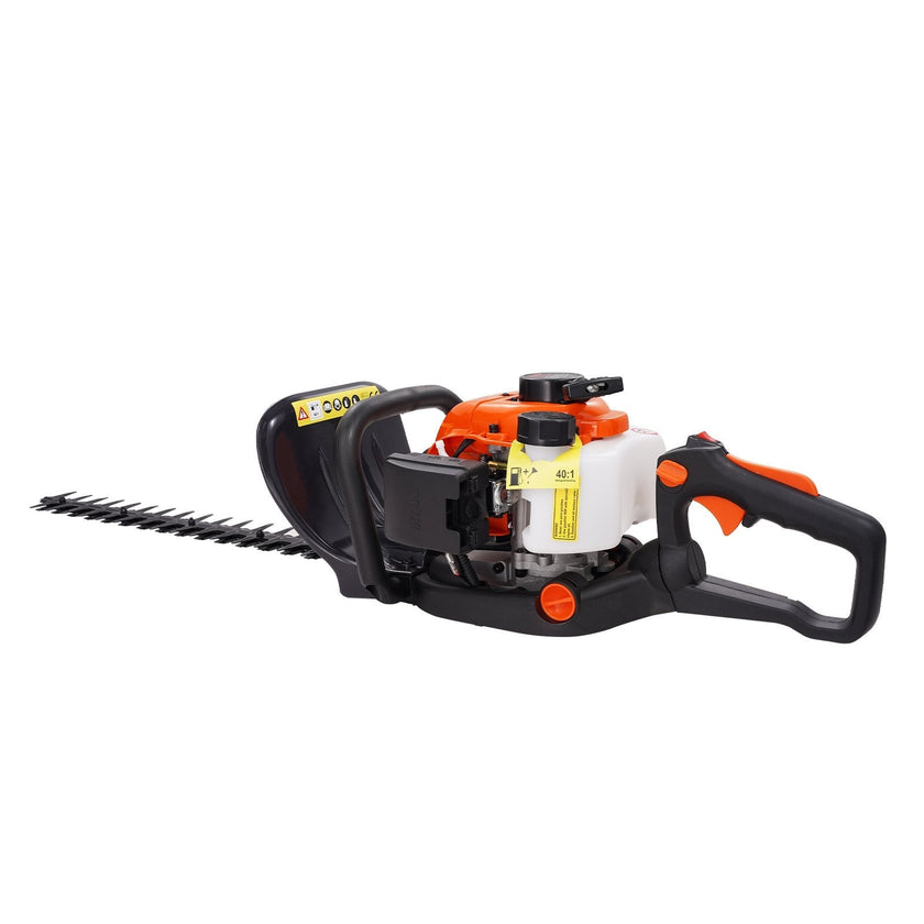 VEVOR 23.2-inch 26CC 2 Cycle Gas Hedge Trimmer, Gas Powered Handheld Hedge Trimmer with Dual Sided Dual Action Blade, 180° Adjustable Trimmer Head, Suitable for Trimming Shrubs, Low Bushes
