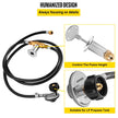 VEVOR Fire Pit Installation Kit, 90K BTU Max Propane Fire Pit Hose Kit, Certified Propane Connection Kit, Gas Mixer Regulator with 1/2