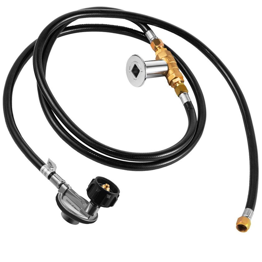 VEVOR Fire Pit Installation Kit, 90K BTU Max Propane Fire Pit Hose Kit, Certified Propane Connection Kit, Gas Mixer Regulator with 1/2