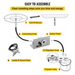 VEVOR Fire Pit Gas Burner Spark Ignition Kit, 300K BTU Fire Pit Ignition System, Stainless Steel Fire Pit Igniter, with 1/2'' Key Valve with Key and Leads & Ground Wire Silver