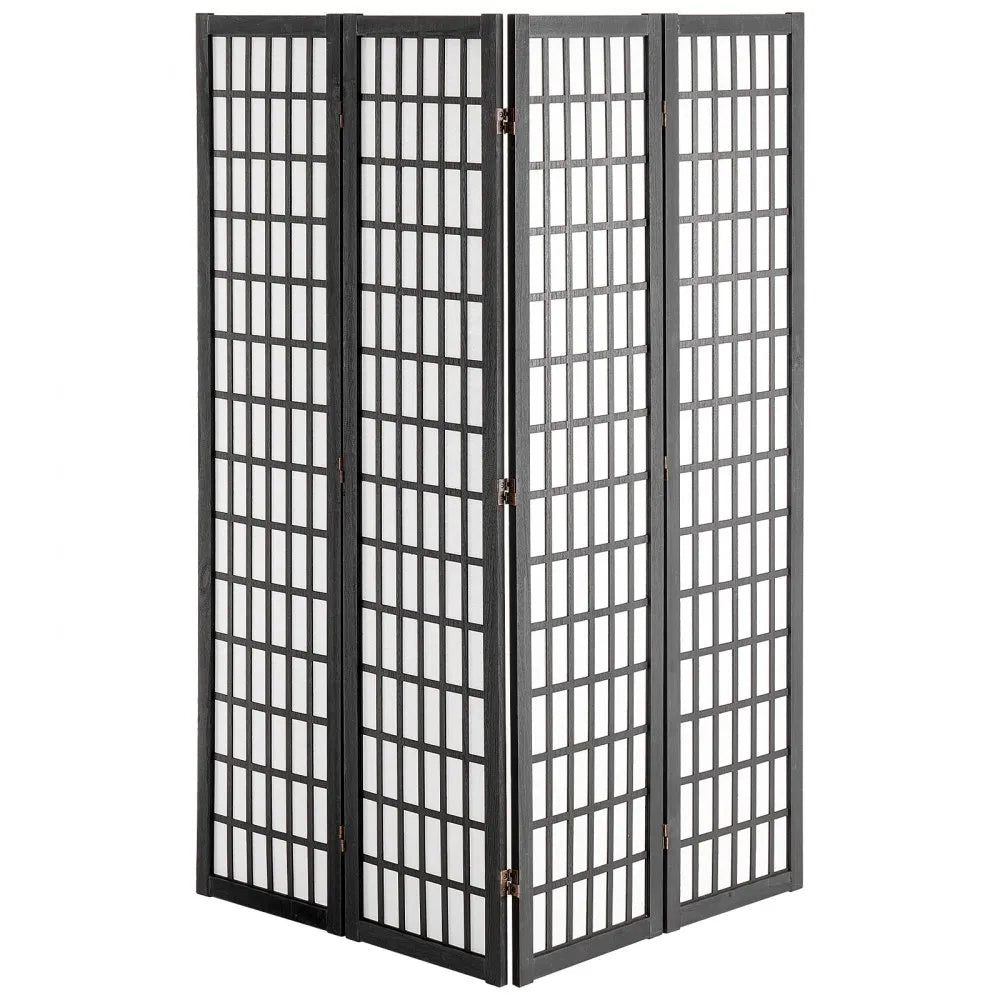 VEVOR Room Divider Japanese Wall Divider 4 Panel Screen for Room Separation